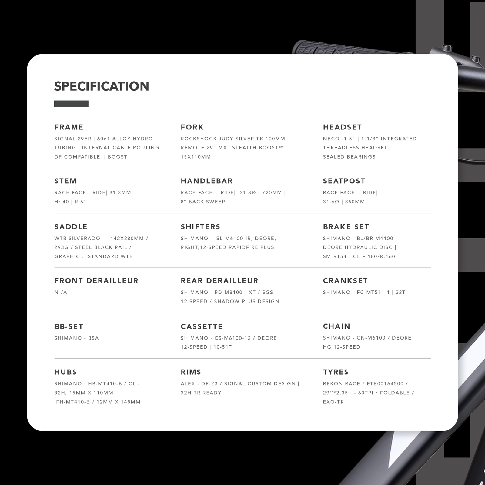 Signal Elite Bullet Proof Performance Signal Bicycles